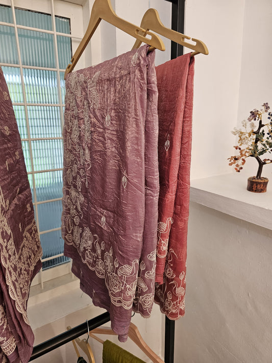Crushed Silk Saree